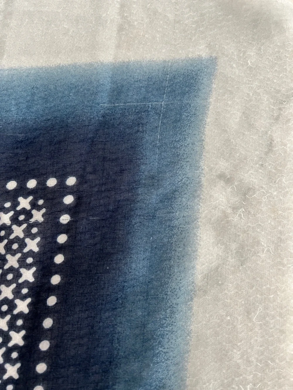 Navy, Light Blue and White Geometric Scarf Wrap Beach Sarong